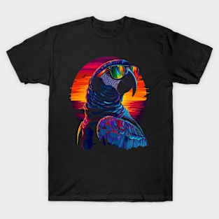 African Grey Parrot Sunglasses Pop Art T-Shirt